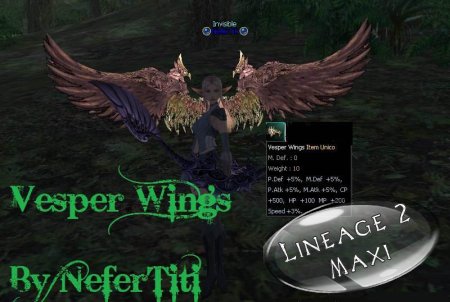 Vasper Wings для ява серверов Lineage II Intelude